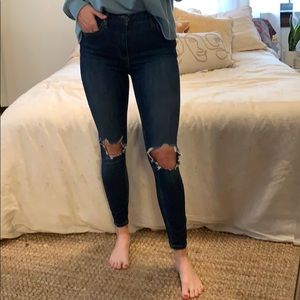 High rise free people skinny jeans
